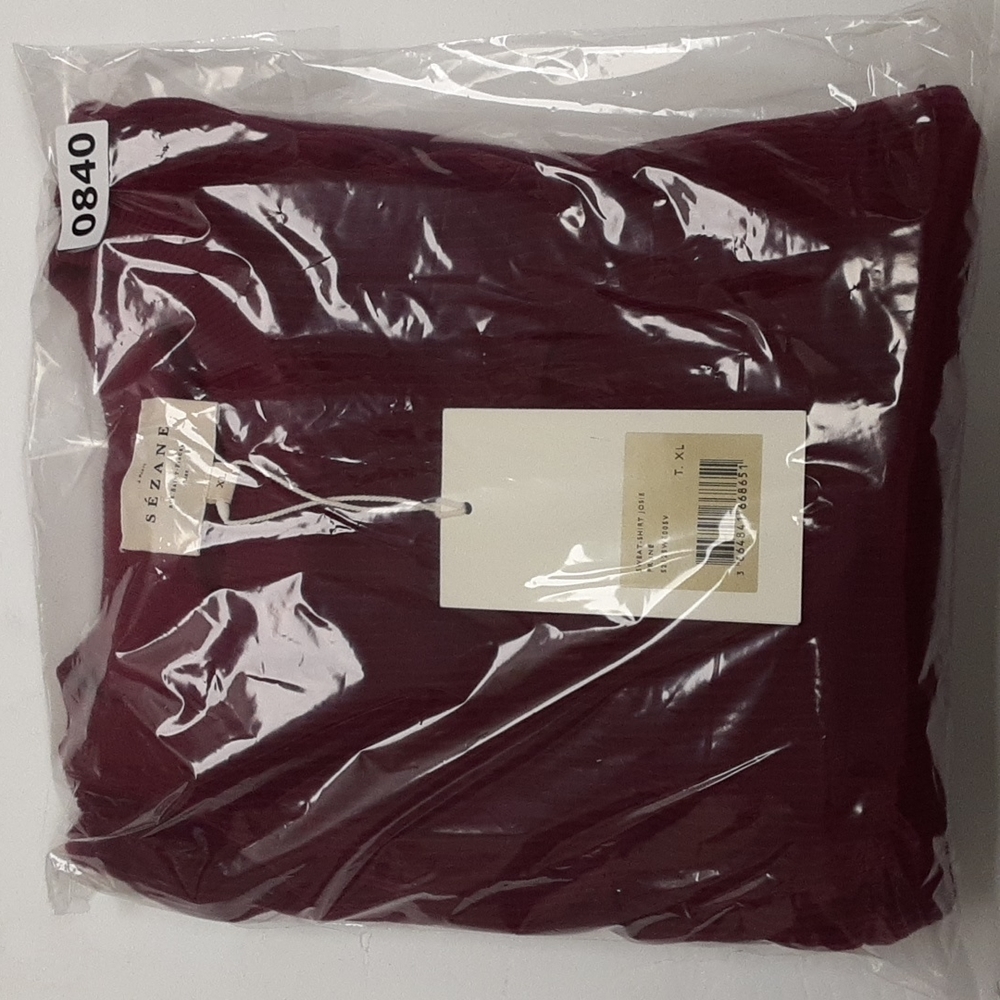 Sezane Josie Sweatshirt in Plum NWT - Picture 8 of 10